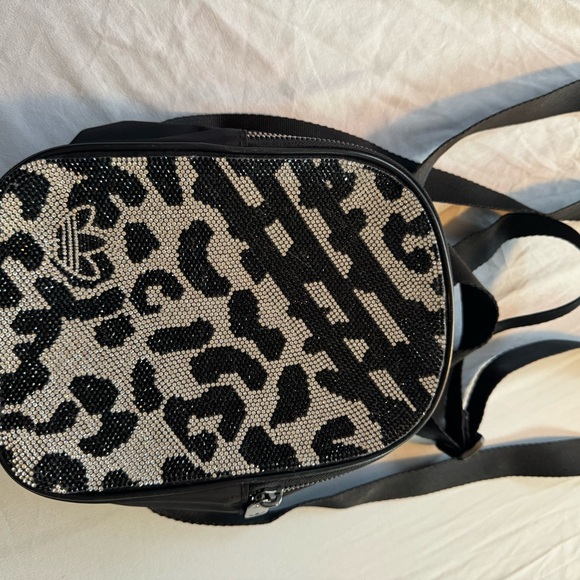 Adidas Y2K Black and Silver Bling Patterned Mini Backpack - Picture 3 of 5